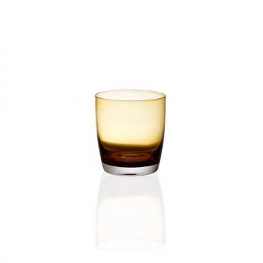Cryspo Trio Σετ 6 Τεμαχίων Ποτήρι Ουίσκι 355ml από Φυσητό Γυαλί 'IRID AMBER' 5201451